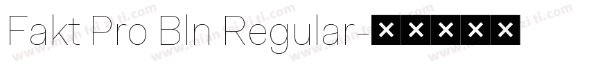 Fakt Pro Bln Regular字体转换